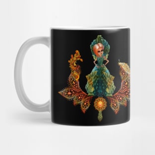 Cute little peacock fairy with peacock Mug